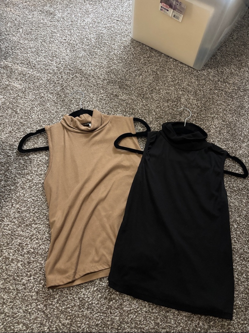 Ribbed turtleneck tank bundle